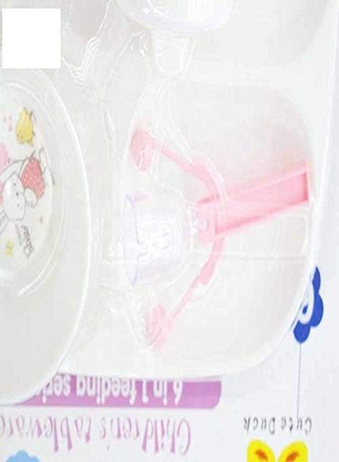 COLBEX Baby Feeding Set Baby Tableware Plate Spoon Fork Milk Water Bottle Full Set Baby Feeding Tools (6 in 1) - Image 5