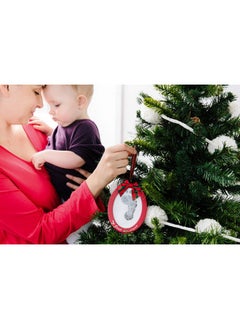 pearhead Babyprints Double-Sided Christmas Photo Ornament With Clean Touch Ink Pad, Baby'S First Christmas Holiday Keepsake Ornament, Newborn Handprint Or Footprint Kit, 2 Sided, Red  - Image 5