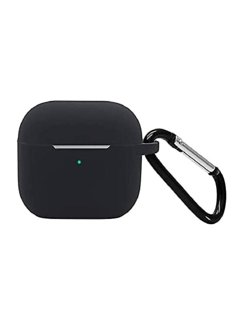 Generic - Protective Case Skin Cover with Keychain and Lock for Apple Airpods 3 Case Women Men Black - Image 1