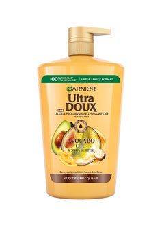 Garnier شامبو مغذي بزيت الأفوكادو وزبدة الشيا من ألترا دوكس للشعر المجعد أو الجاف، 1000 مل  - Image 1