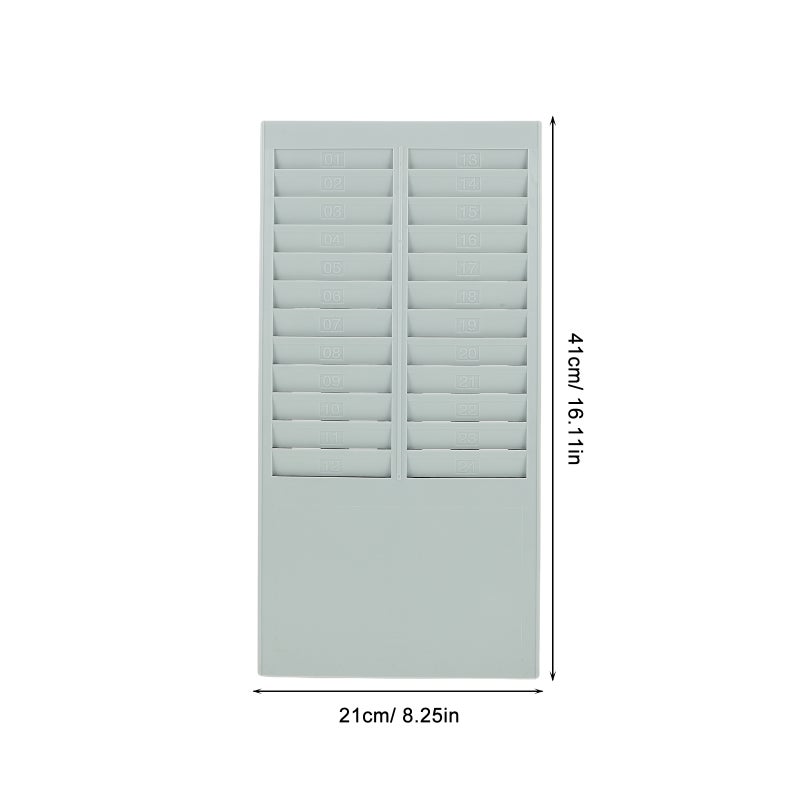 Time Card Holder Wall Mounted Attendance Cards Holder Multiple Pockets Cards Holder Card Organizer for Office and Warehouse, - Image 4