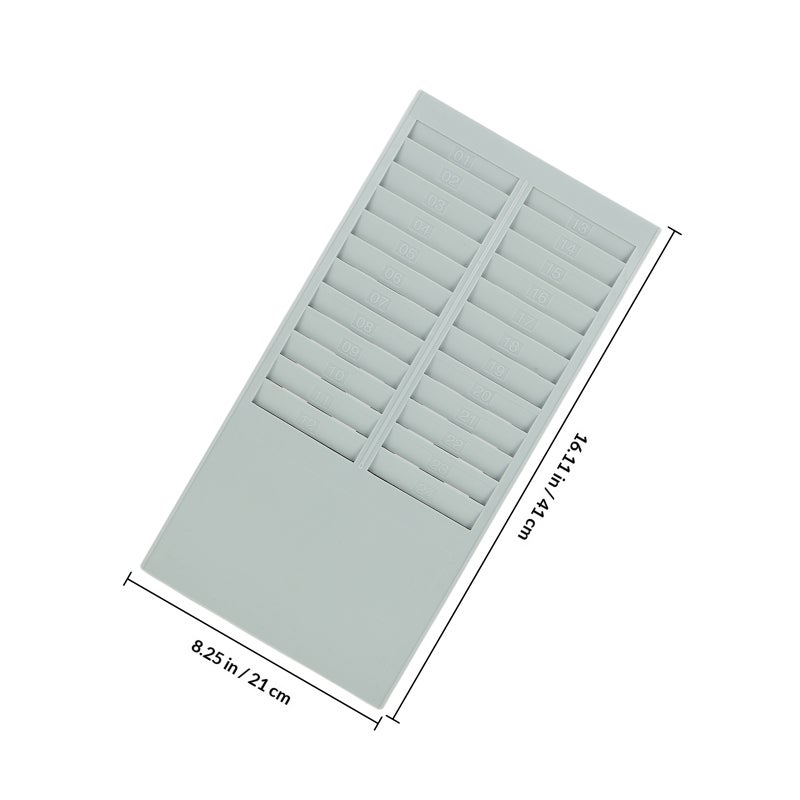 Time Card Holder Wall Mounted Attendance Cards Holder Multiple Pockets Cards Holder Card Organizer for Office and Warehouse, - Image 2