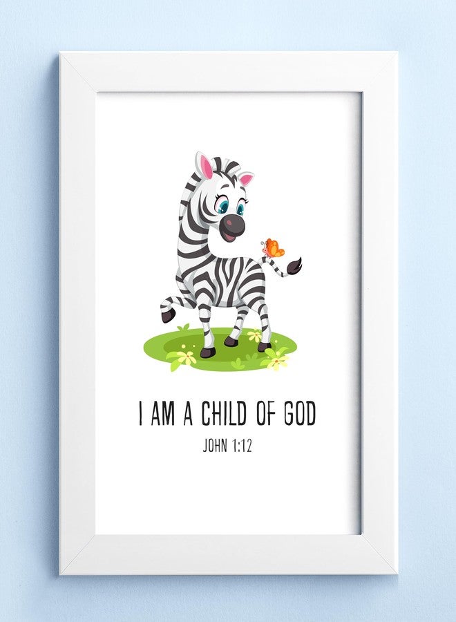 Elben Creatives -I am a child of God - John 1:12 Children Bible Verses Frames/Christian Gift for Children - Image 1