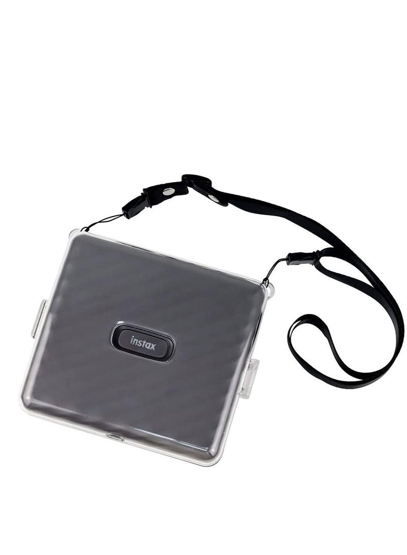 Protective Case Compatible with Fujifilm Instax Mini Instant Film Camera/Crystal Hard Shell PVC Protective Cover Carrying Cover/with Adjustable Shoulder Strap -Clear (For LINK WIDE) - Image 4