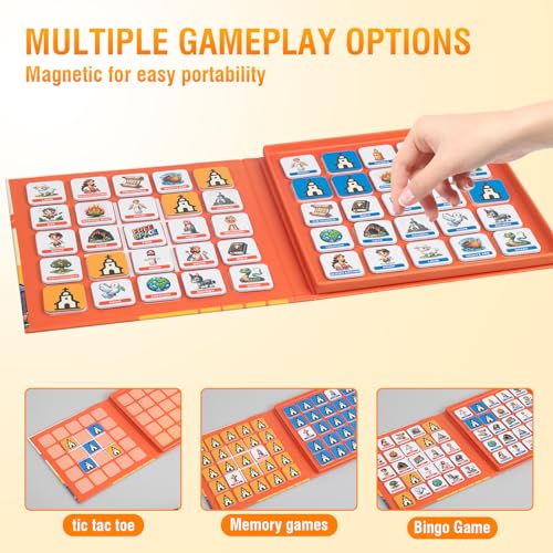 Travofun Magnetic Bible Game for Kids Portable Bible Story Travel Toy for Road Trip Airplane Educational Memory Race for Toddlers 3 Christian Gift for Boys Girls Bible Bingo - Image 5