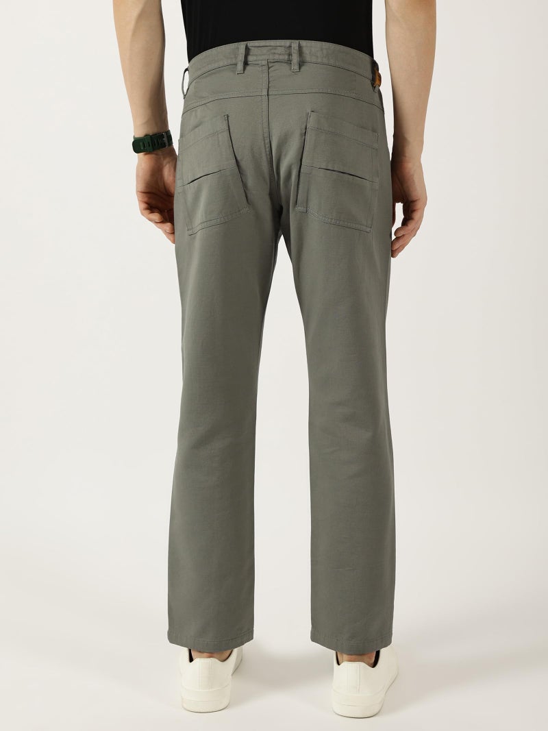 Thomas Scott Men Solid Regular Fit Trouser (TSB102_Darkgrey, 34) - Image 3