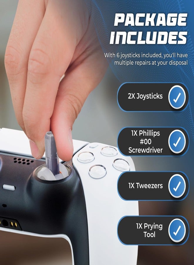 SOSS GAMING® Hall Effect Joysticks UPGRADE Kit for Playstation 5 Dualsense Controllers- Fixes Stick Drift, Broken, and Loose Joysticks - 2 PACK - Image 4