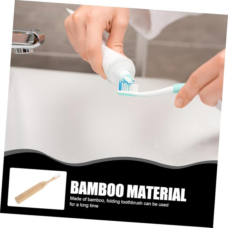Bamboo Folding Travel Toothbrush with Soft Bristles and Portable Case - Image 5
