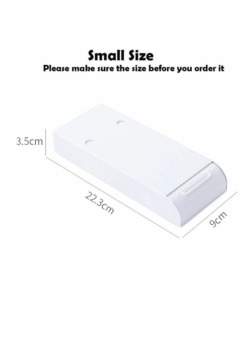 Excefore Under Desk Drawer,Organizer Slide Out Desk Drawer Attachment Plastic Desk Accessories & Workspace Organizers,Hidden Desktop Organizer Pen Holder for Self-Adhesive Under Desk Storage-2 PACK - Image 2