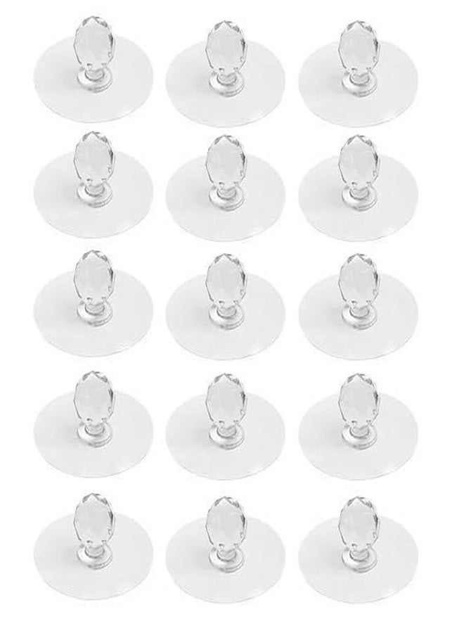 OZKET Cabinet Drawer Knobs, Diamond Crystal Shaped Pulls Handles for Wardrobe Cupboard Drill Free Self-Stick Push Helper,Transparent Auxiliary Handle (10pice) - Image 1