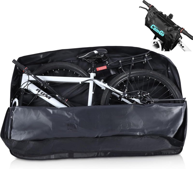 CamGo 26 Inch Folding Bike Transport Bag - Waterproof Bicycle Travel Case Carrier Bag for Train Air Travel - Image 1