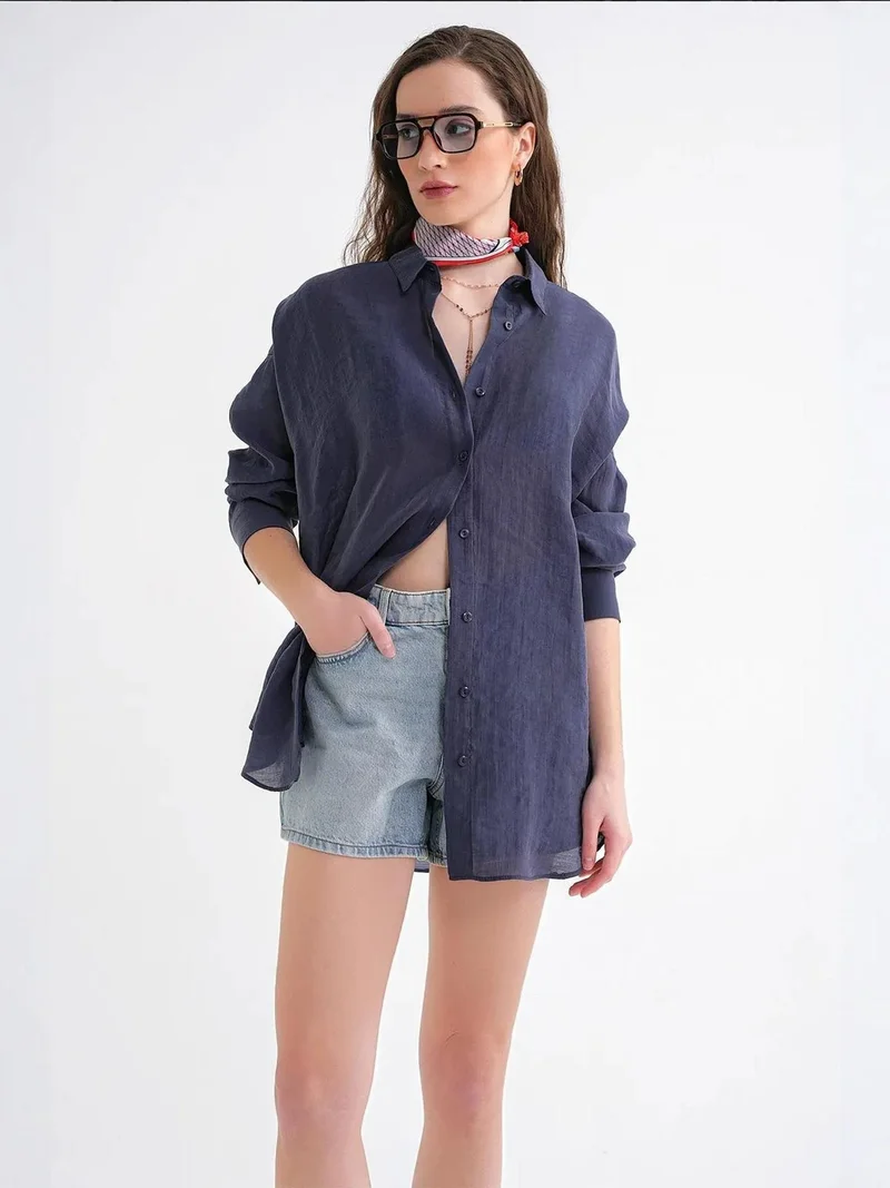 MixRay Mixray Oversized Button-Up Shirt