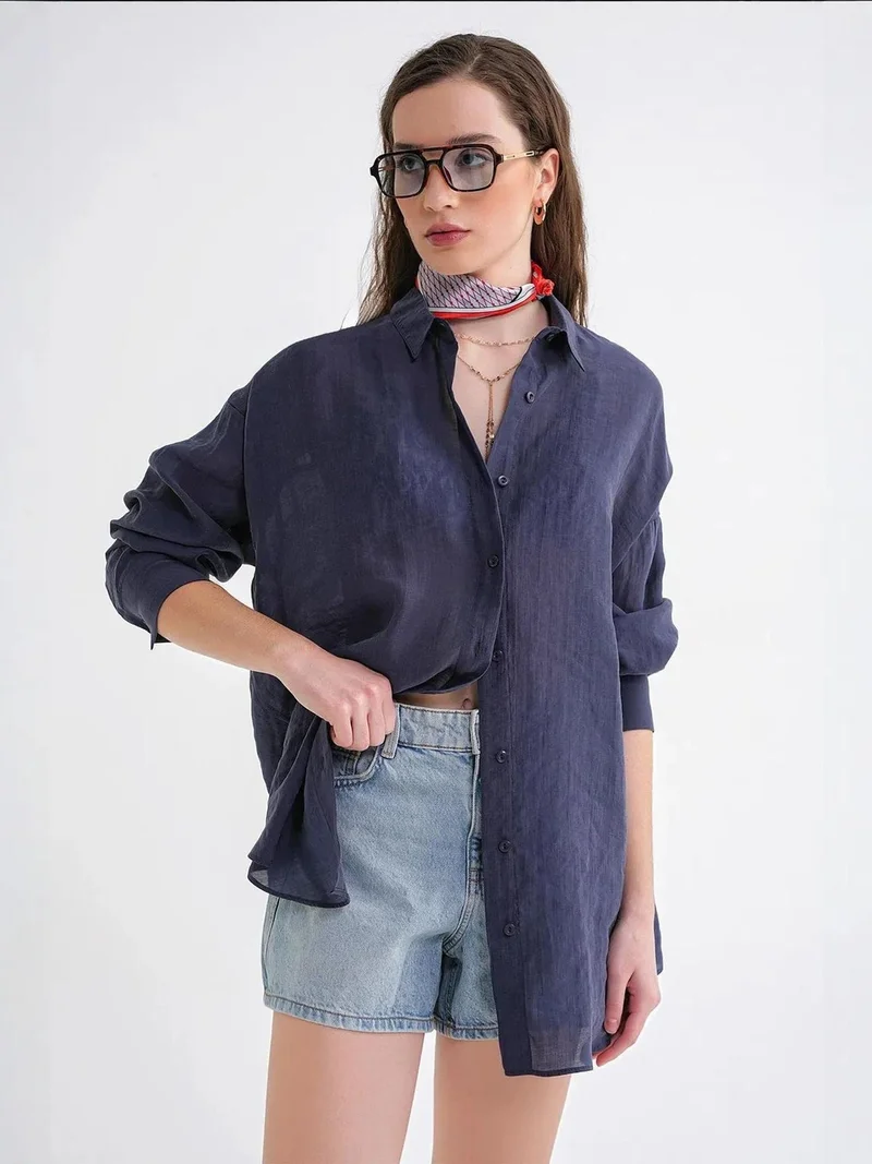 MixRay Mixray Oversized Button-Up Shirt