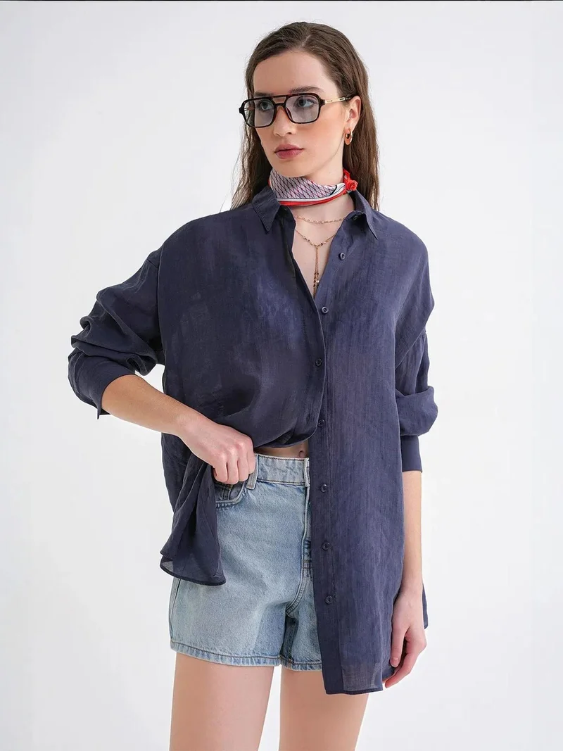 MixRay Mixray Oversized Button-Up Shirt