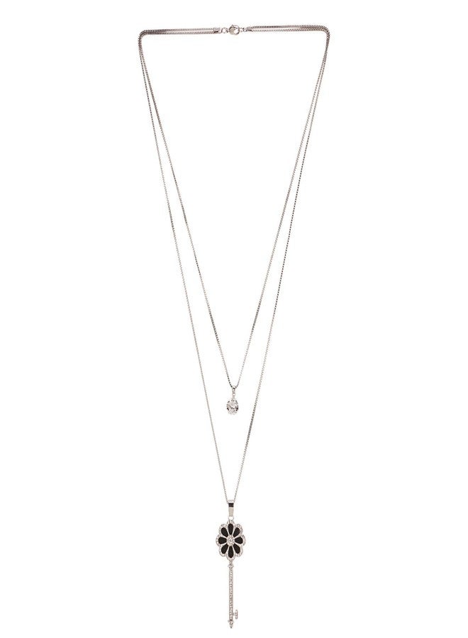 Efulgenz Women's Traditional Crystal Pendant Necklace (Style 6) - Image 1