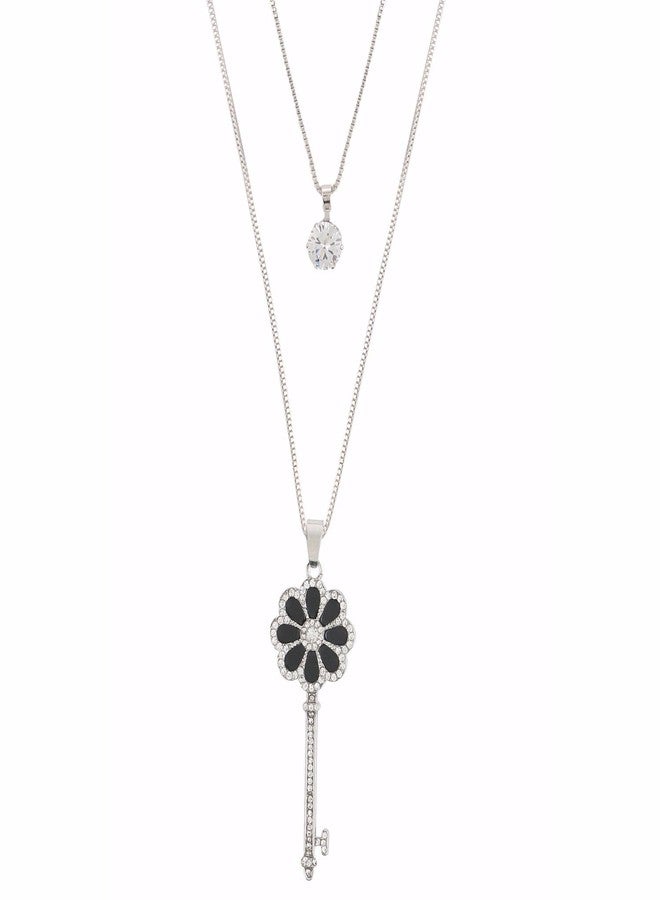 Efulgenz Women's Traditional Crystal Pendant Necklace (Style 6) - Image 2