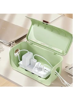 Arabest Cable Management Box Cable Mess with Design Organize Cables Inside Box, for Home Office Organization, Convenient Detachable Structure (White)  - Image 2