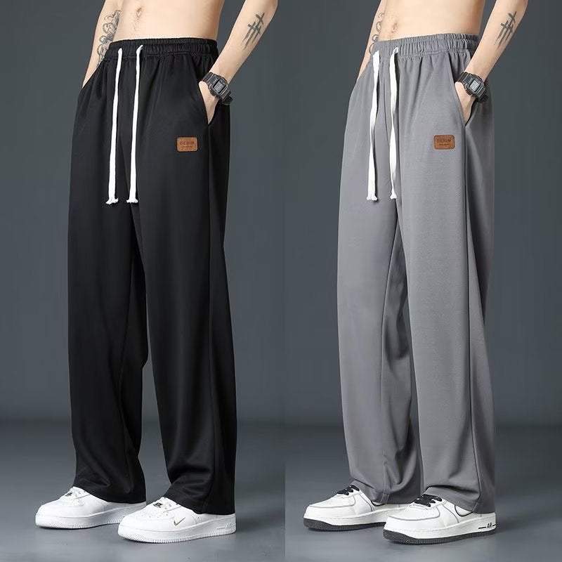 Men'S Pants All-Matching Trousers Men'S Sports Loose Straight Wide-Leg Casual Pants Sweatpants Boys 2024 - Image 3