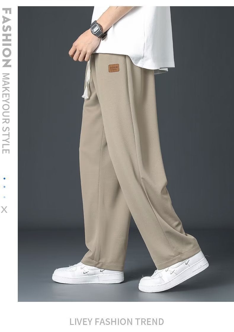 Men'S Pants All-Matching Trousers Men'S Sports Loose Straight Wide-Leg Casual Pants Sweatpants Boys 2024 - Image 1