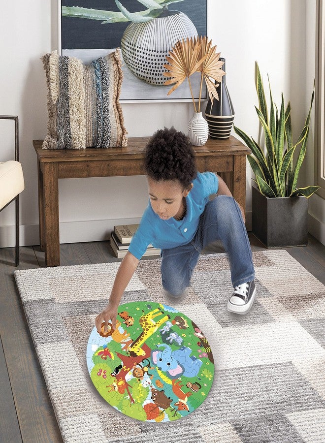 Fiddlys Creative Wooden Jigsaw Puzzle for Kids | 66 Pieces Educational Single Layer Puzzle | Fun & Learning Toy for Children Ages 3+ (Animal World) - Image 4
