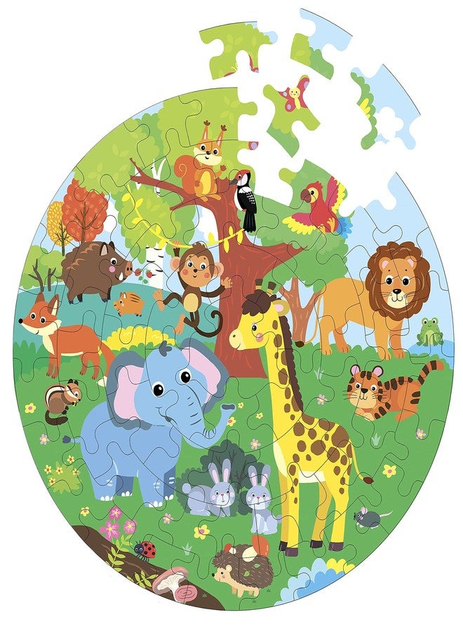 Fiddlys Creative Wooden Jigsaw Puzzle for Kids | 66 Pieces Educational Single Layer Puzzle | Fun & Learning Toy for Children Ages 3+ (Animal World) - Image 2