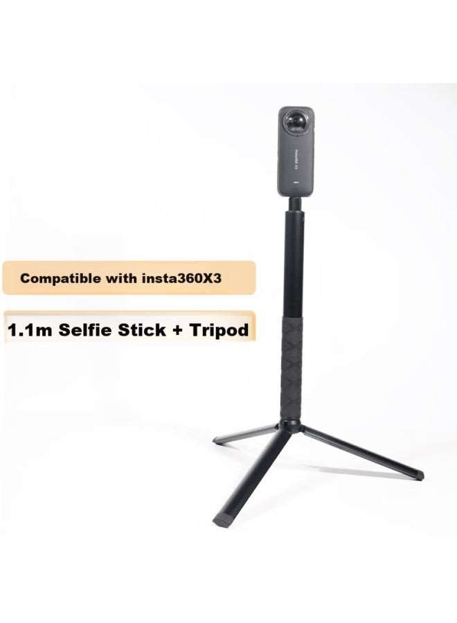 Odd Leaves Qiyeh Selfie Stick Tripod Extension Rod Suitable For Insta360 X5 Panoramic X5 Camera, Motorcycle, Dji Osmo 360 Extended Rod Insta X5 Fixed Base X4 - Image 1