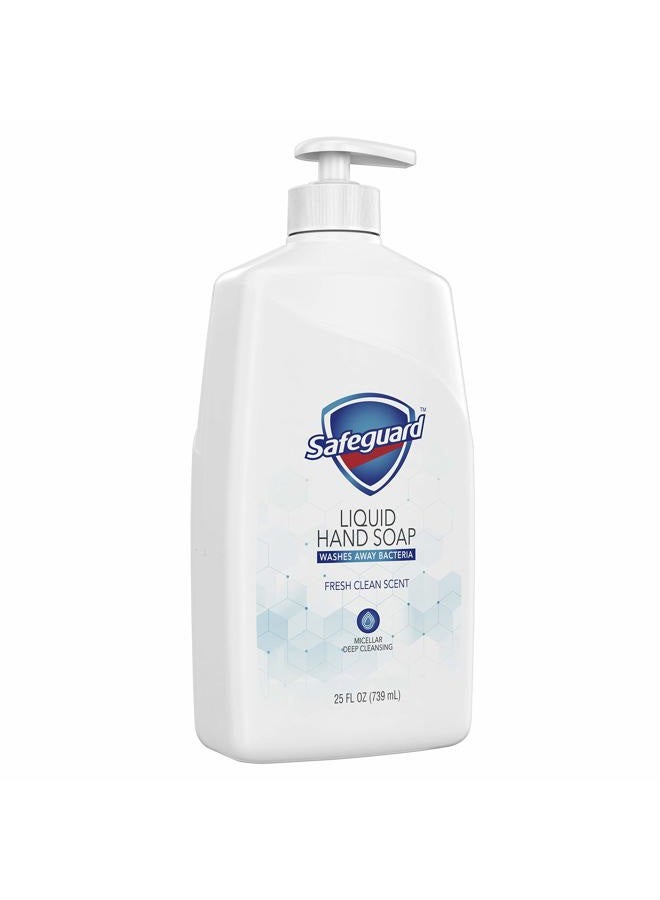 Safeguard Liquid Hand Soap, Micellar Deep Cleansing, Fresh Clean Scent | Washes Away Bacteria - 25 Ounce Bottle (Pack of 1) - Image 3