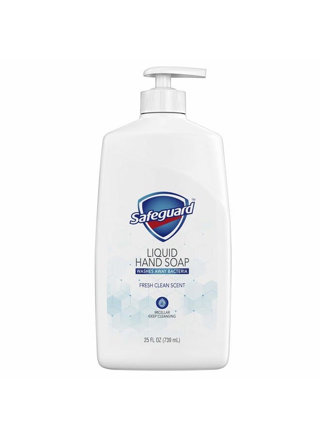 Safeguard Liquid Hand Soap, Micellar Deep Cleansing, Fresh Clean Scent | Washes Away Bacteria - 25 Ounce Bottle (Pack of 1) - Image 1