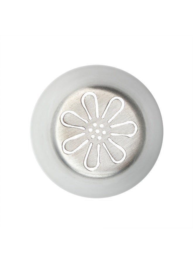 Restaurantware رأس أنابيب روسي، رأس أنابيب لتزيين كعكة الأزهار 1 ديزي - #2، مقاوم للتآكل، رأس تزيين من الفولاذ المقاوم للصدأ لتزيين الكريمة، قابل للغسل في غسالة الصحون، لتزيين الكب كيك، الكعك، أو البسكويت - Image 1