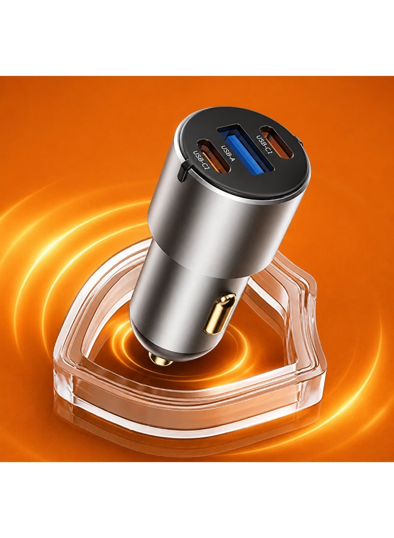 فيفث إيليمنت شاحن سيارة FIFTH ELEMENT IGNITE Nano Pro بقدرة 60 واط مع منفذي USB‑C يدعم تقنيات PD 3.0 وQC 3.0 والشحن السريع متعدد البروتوكولات، بتصميم مدمج وأنيق – اللون الرمادي - Image 5