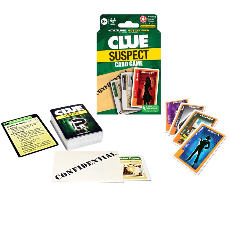 Winning Moves Games Clue Suspect Card Game - All The Fun Of Clue - In Minutes! - Image 1