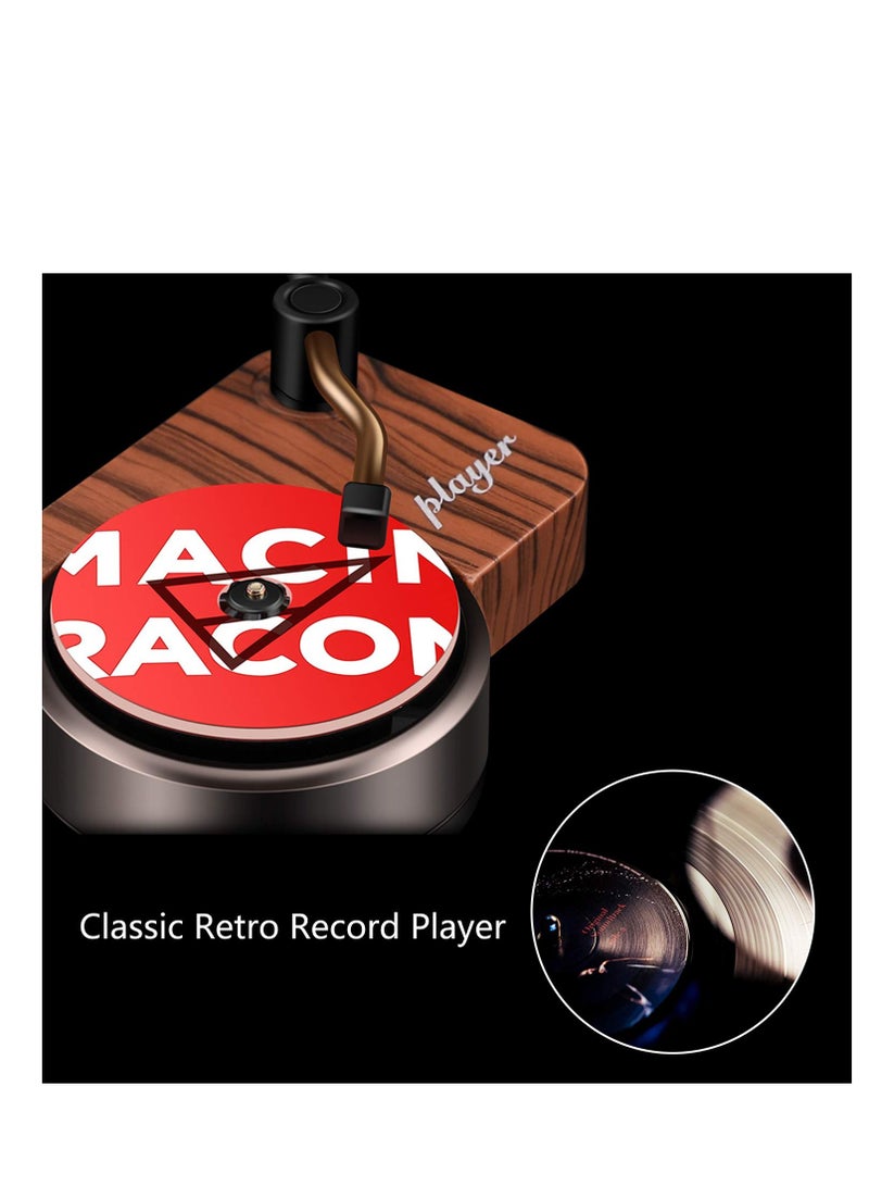 Car Fragrance Diffuser Retro Record Player Car Air Vent Decor Fragrance Diffuser with Vent Clip  Aromatherapy Tablets Included Purifier Solid Perfume for Car Home Office With delicate gift box - Image 5