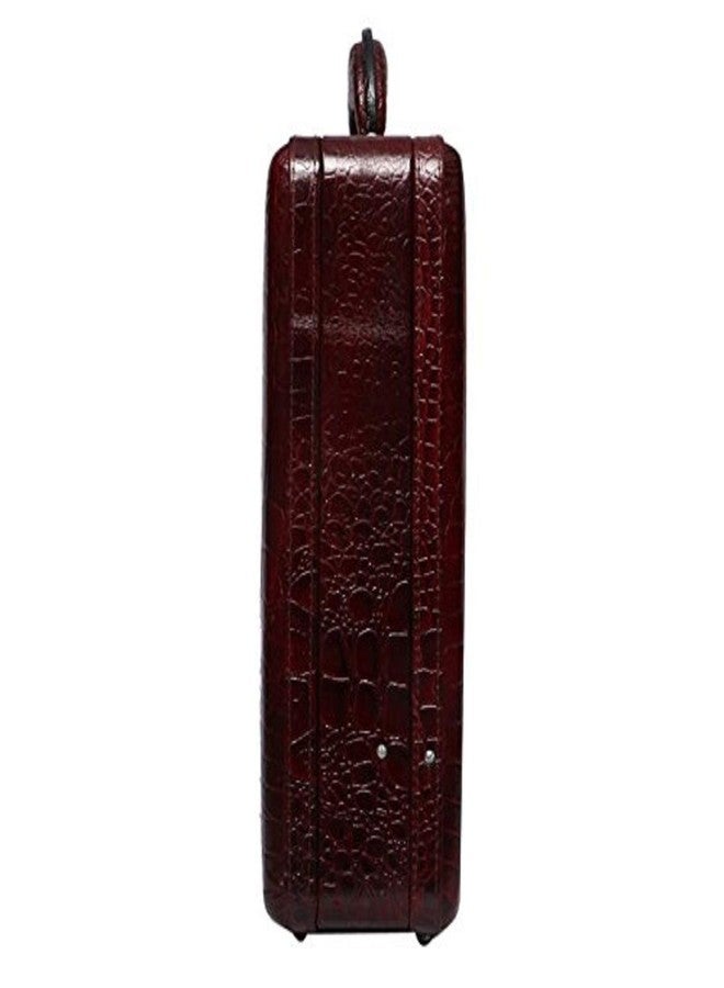 OBANI Genuine Leather Briefcase Maroon Dimensions: 18" x 4" x 12.50" (L x W x H) - Image 4
