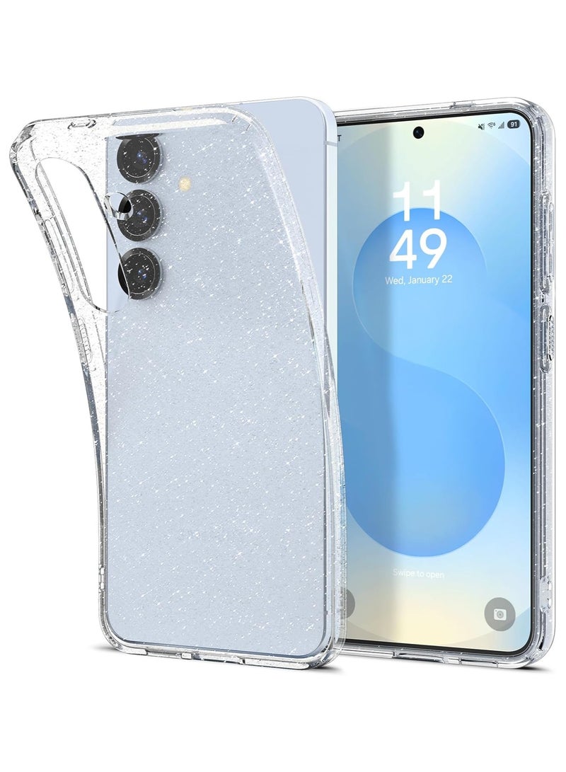 Spigen Liquid Crystal Glitter for Samsung Galaxy S25 Case Cover - Crystal Quartz - Image 1