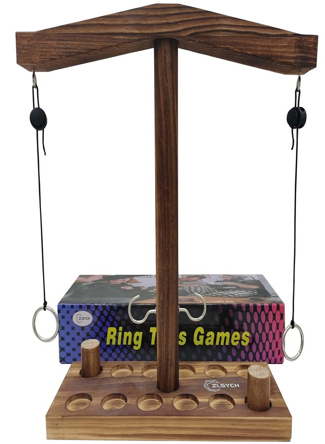 ZLSYCH Board Games for Indoor/Outdoor Family & Party Fun - Ring Toss Game Set with Easy Assembly, Perfect for Halloween Games, Thanksgiving, Christmas Parties & White Elephant Exchanges - Portable Design - Image 1