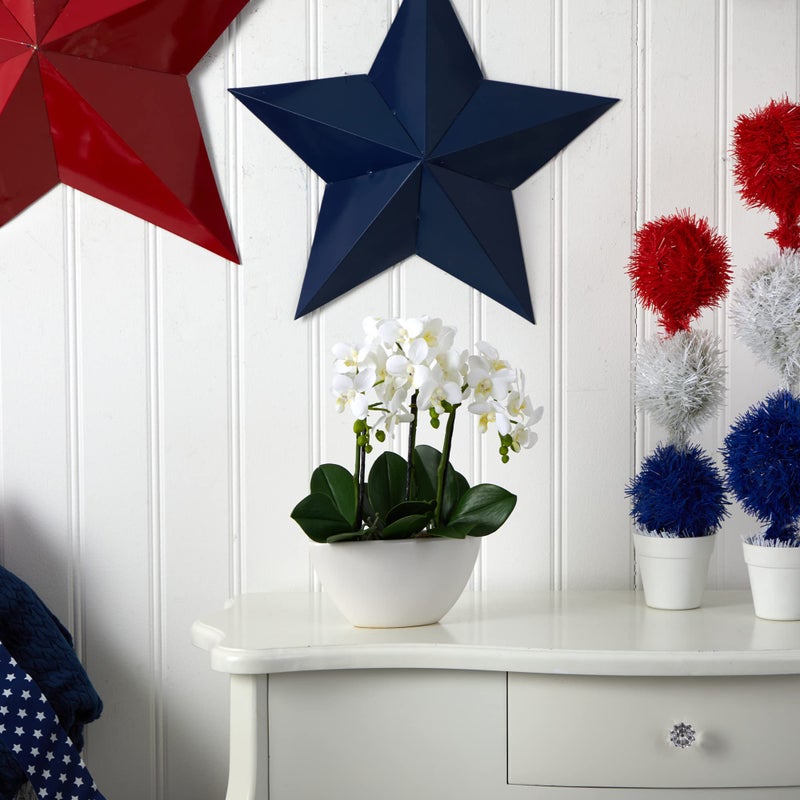 Nearly Natural Phalaenopsis Silk Flower Arrangement - Image 4