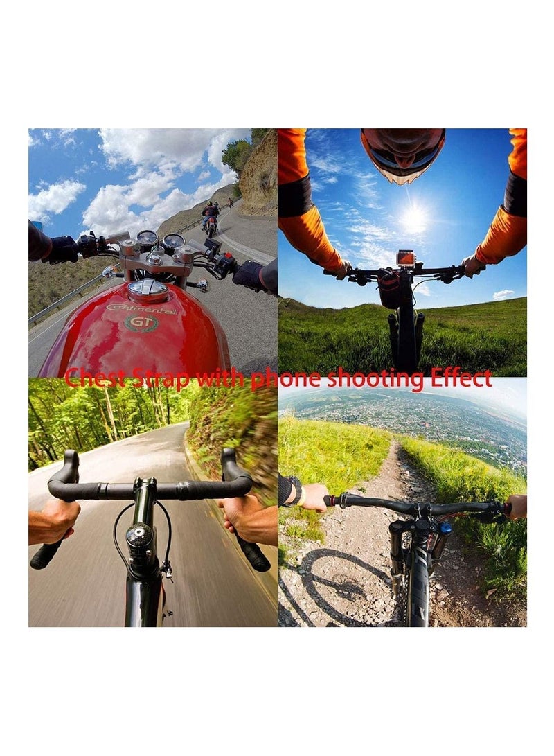 NIBEMINENT Camera Chest Mount Strap Harness Fit for AKASO DJI Osmo Adjustable Cell Phone with Sports Installation Bracket kit Mobile Backpack Clip  - Image 5