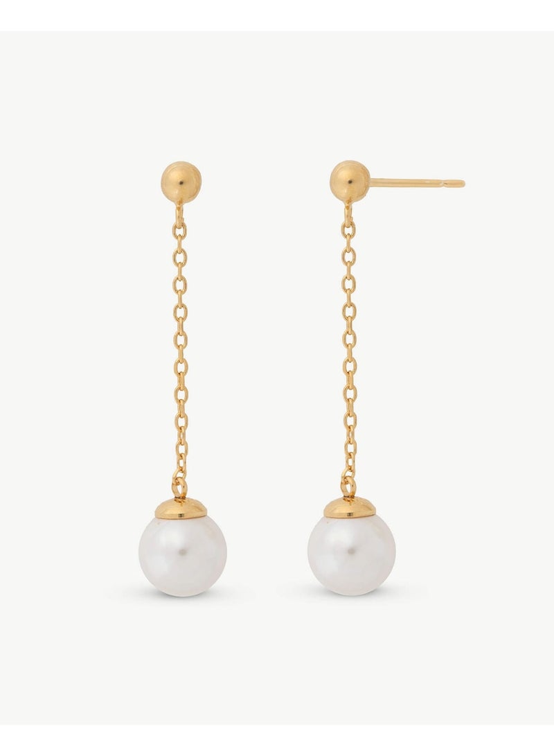 Luxuria Luli earrings. The design is characterized by being a dangling hoop that combines simplicity and classic elegance. - Image 1