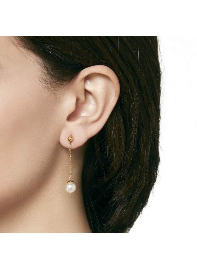 Luxuria Luli earrings. The design is characterized by being a dangling hoop that combines simplicity and classic elegance. - Image 2