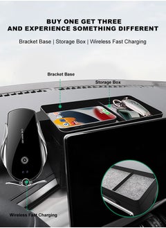 Perfii Car Phone Holder with Storage Box Tray Console Navigation Screen Cell Phone Holder for BYD Atto 3 Yuan Plus  - Image 2