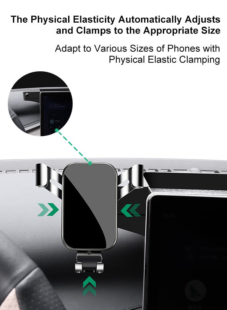 Perfii Car Phone Holder with Storage Box Tray Console Navigation Screen Cell Phone Holder for BYD Atto 3 Yuan Plus  - Image 3