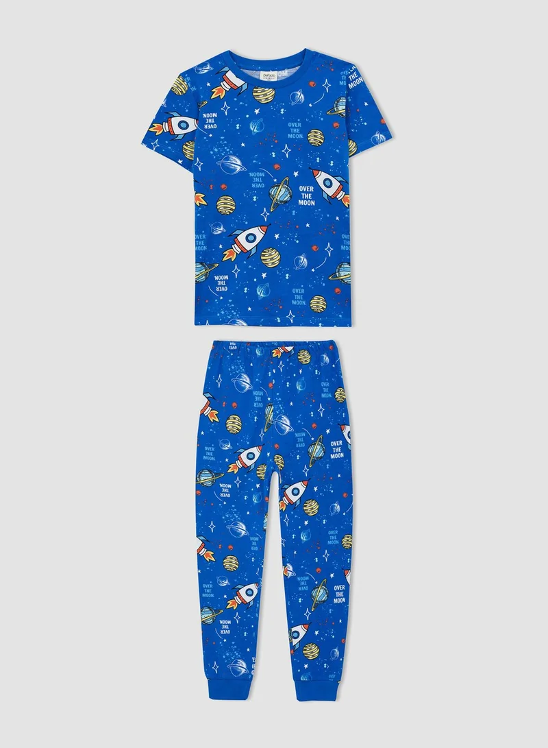 DeFacto Kids Rocket Print Pyjama Set