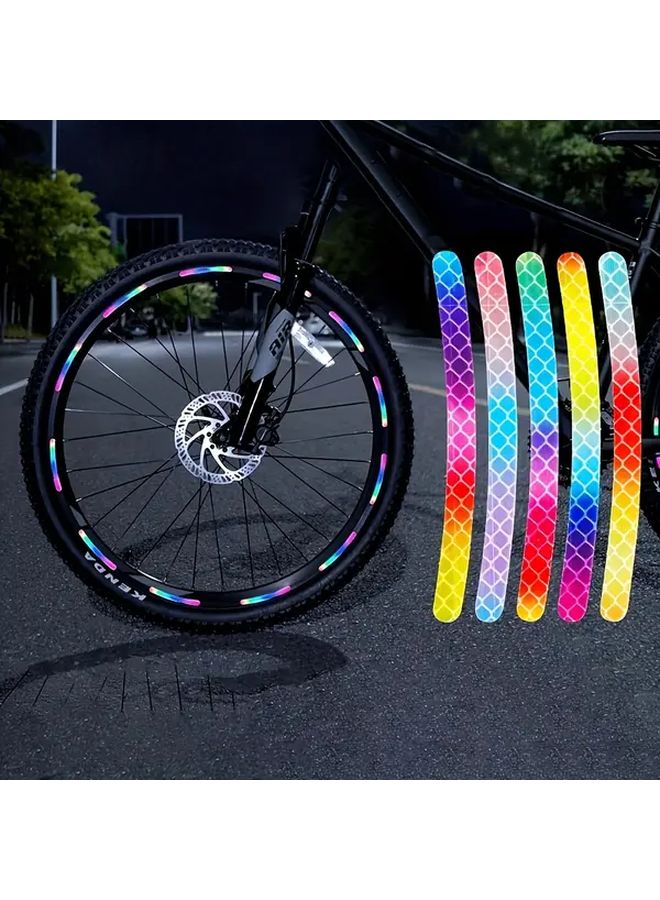 10 Pcs Reflective Stickers For Bicycle Wheels Motorcycle Car Safety Tape - Image 1