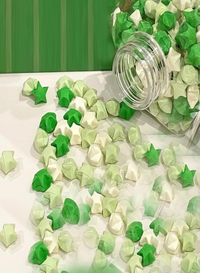 Hvogvok Origami Paper Stars, Colorful Handcraft Origami Lucky Star Paper DIY Paper Arts Creativity Hand Art Crafts(Green gradient 540 sheets) - Image 2