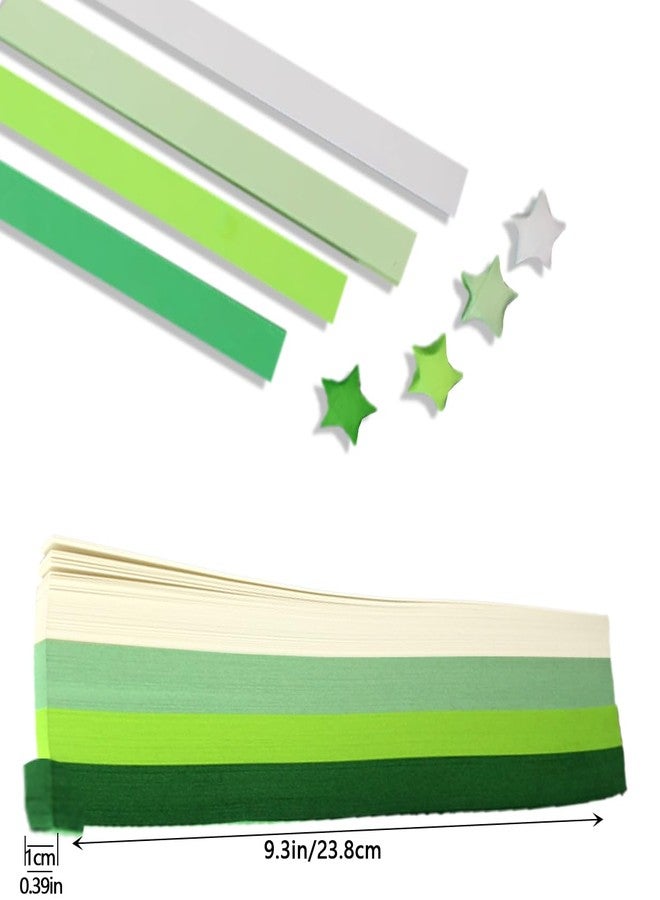 Hvogvok Origami Paper Stars, Colorful Handcraft Origami Lucky Star Paper DIY Paper Arts Creativity Hand Art Crafts(Green gradient 540 sheets) - Image 3