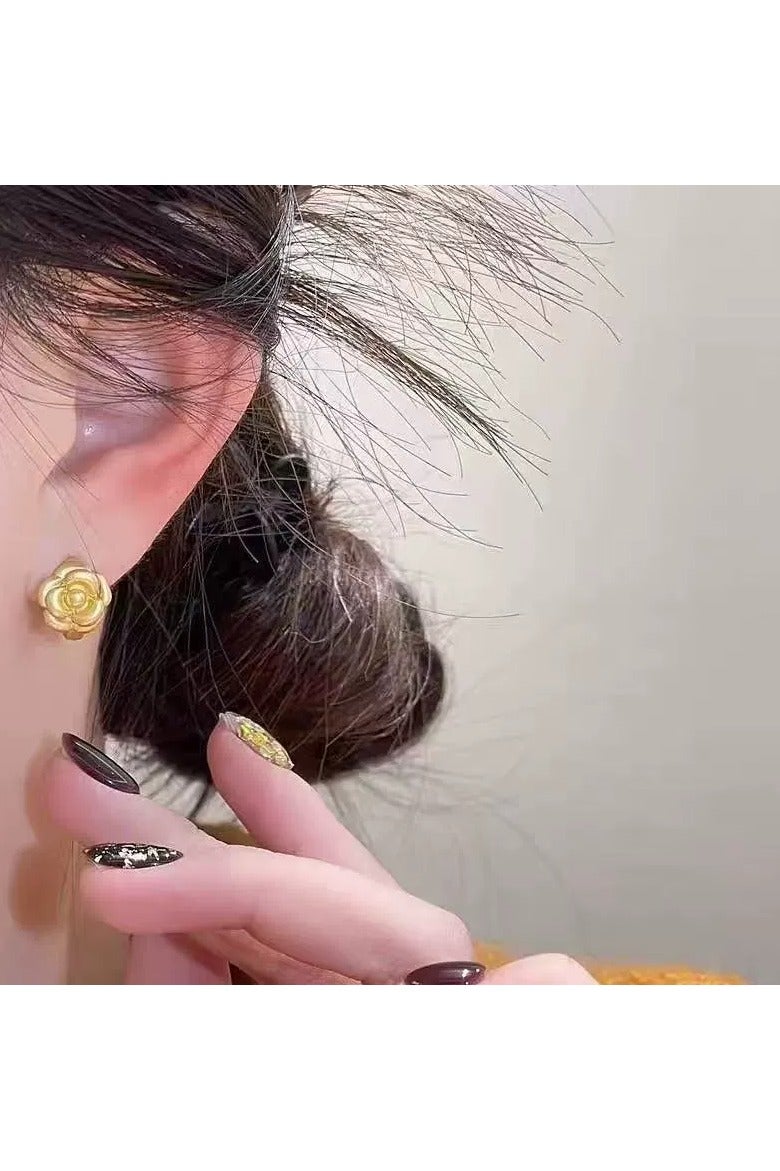 Goolsky أقراط دراسات الزهور والتاج العصرية 2025 - أسلوب فرنسي قديم لطيف، مجوهرات أنيقة قابلة للارتداء يوميًا - Image 5