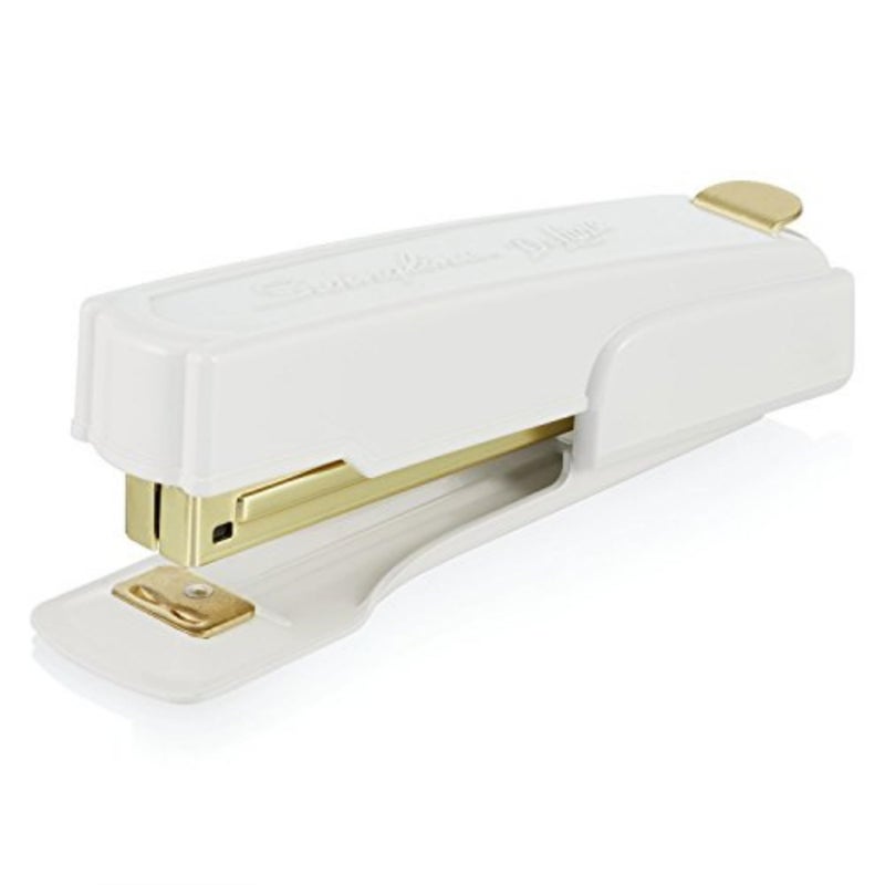 Swingline Vintage Stapler, 20 Sheet Capacity, Jam Free, Compact, Built-In Staple Remover, Metal, White and Gold (S7042301AZ) - Image 2