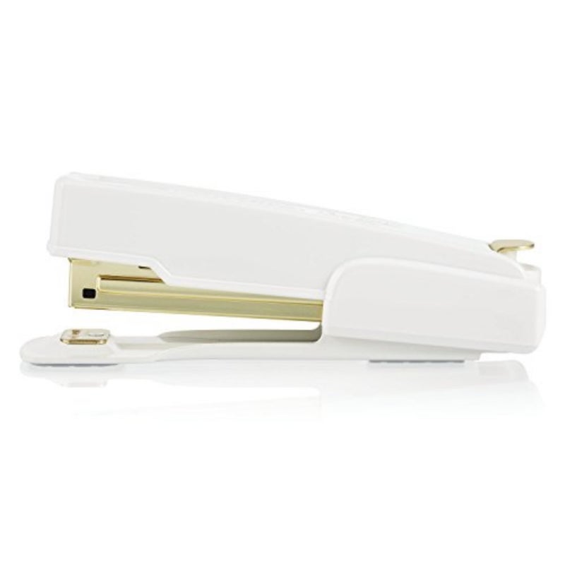 Swingline Vintage Stapler, 20 Sheet Capacity, Jam Free, Compact, Built-In Staple Remover, Metal, White and Gold (S7042301AZ) - Image 3