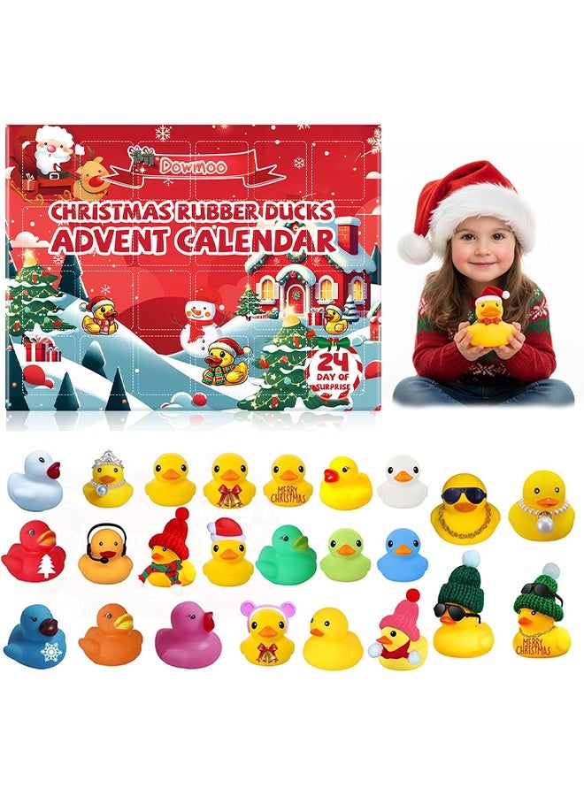  دومو تقويم المجيء لبطاطات المطاط لعيد الميلاد، صندوق ألعاب عشوائية لبطات صغيرة، بطات مطاطية لـ 24 يومًا من العد التنازلي لعيد الميلاد، ألعاب حمام ممتعة للأطفال الصغار، هدايا حفلات استقبال المواليد، هدايا تقويم المجيء للبنات للأعياد وعطلات عيد الميلاد، هدايا وحفلات للأطفال والبنات - Image 1