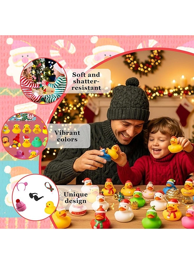  دومو تقويم المجيء لبطاطات المطاط لعيد الميلاد، صندوق ألعاب عشوائية لبطات صغيرة، بطات مطاطية لـ 24 يومًا من العد التنازلي لعيد الميلاد، ألعاب حمام ممتعة للأطفال الصغار، هدايا حفلات استقبال المواليد، هدايا تقويم المجيء للبنات للأعياد وعطلات عيد الميلاد، هدايا وحفلات للأطفال والبنات - Image 3